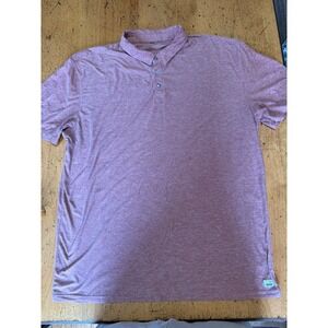 Vuori Strato Tech Polo Shirt Men's 2XL Red Performance Golf Athleisure